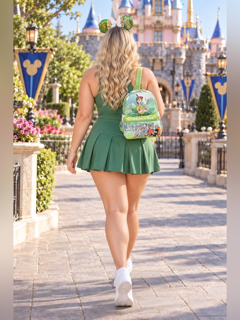 Disney Peter Pan Tinkerbell Disneybound Backpack & Ears Set - Picture 3 of 16